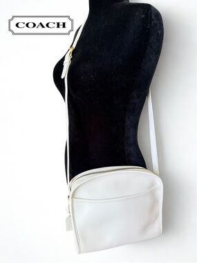 IMMACULATE Vintage COACH Metropolis 9087 Bright White Leather Bag  & Dust Bag
